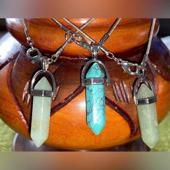 Celestial, Fun, Green & Turquoise Silver Pendant & Necklace’s- 3 Available - Picture 3 of 16